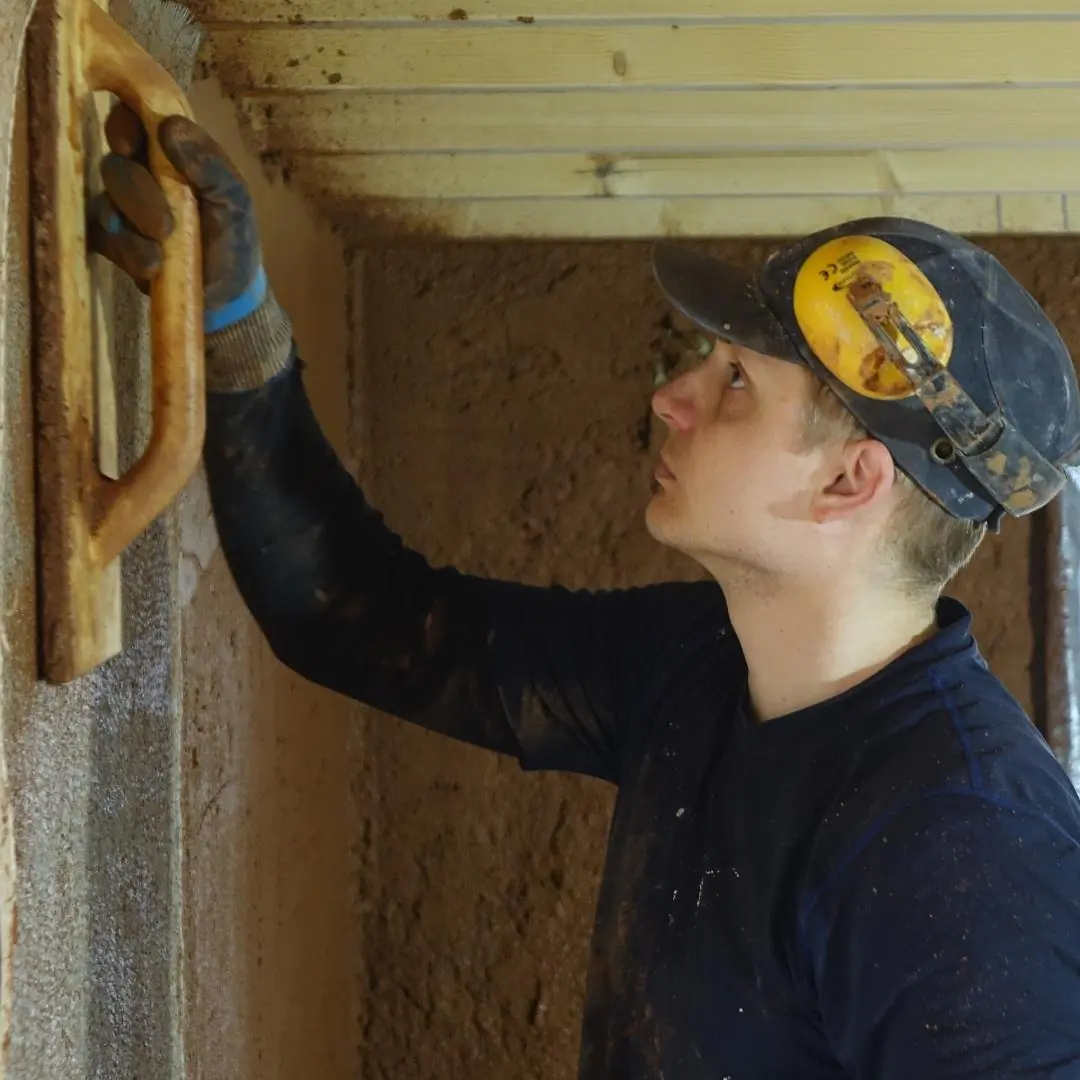 clay plaster application