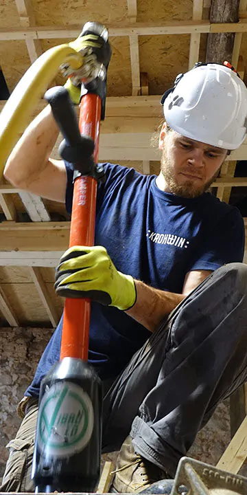 Construction work rammed earth pneumatic tamper Eestimaaehitus