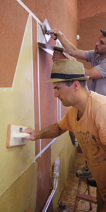 Finishing work clay plaster application Eestimaaehitus